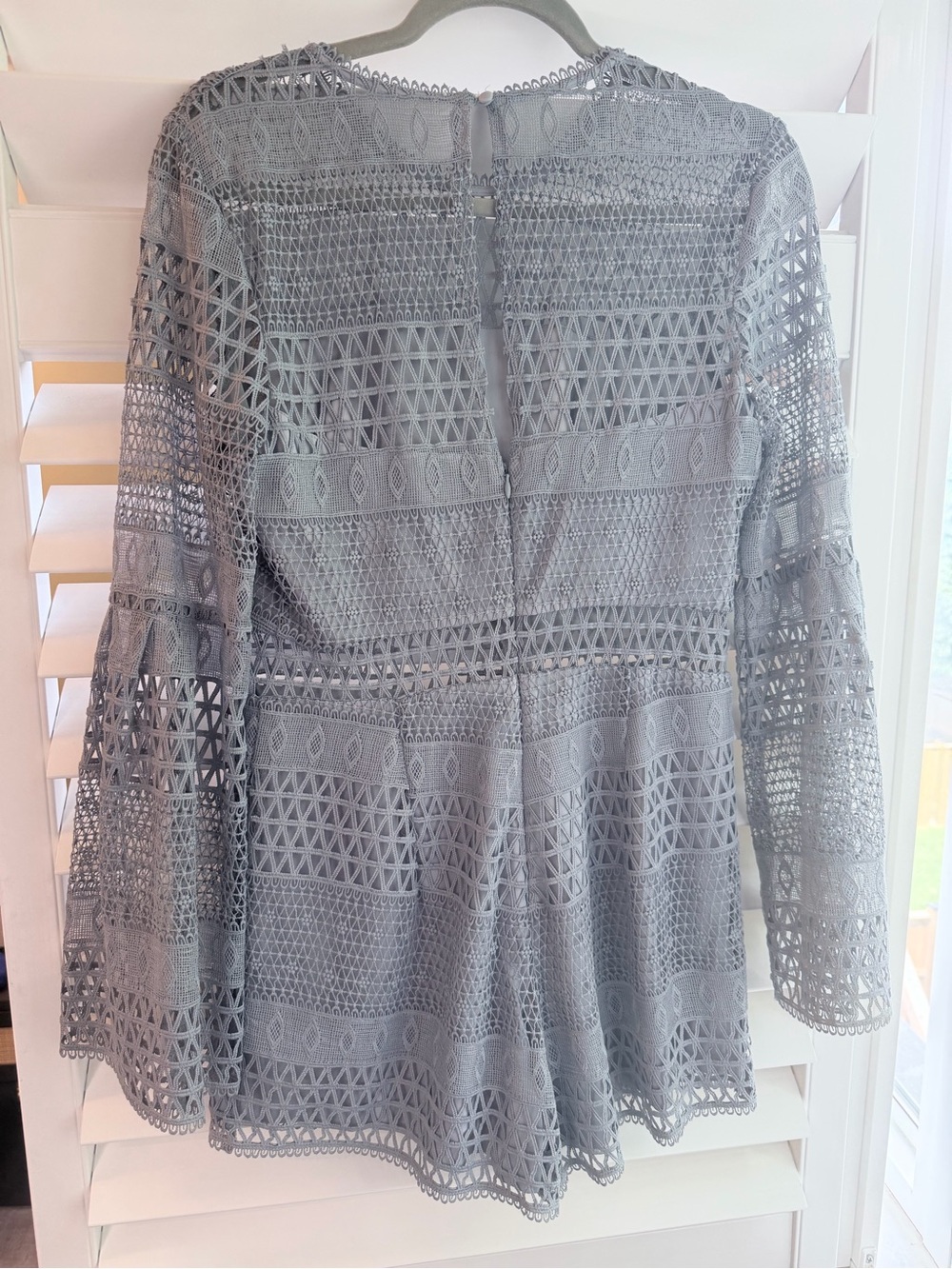Bardot blue Crochet Romper - Picture 3 of 6